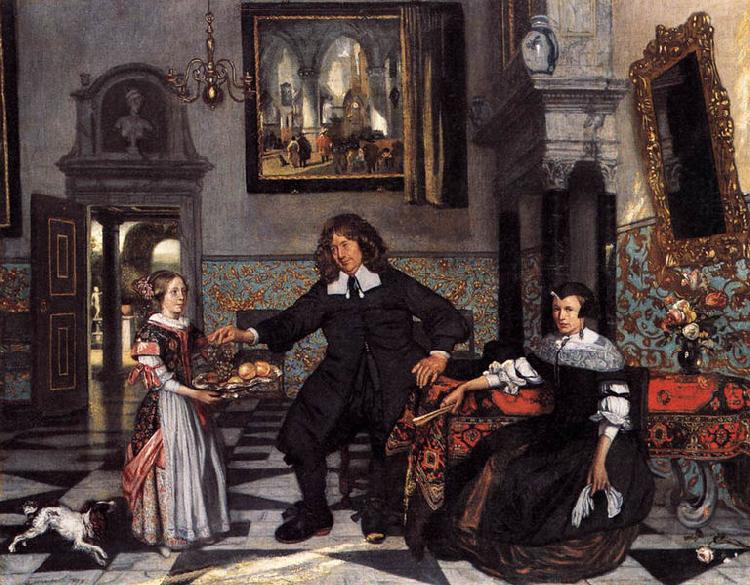 Emmanuel de Witte Portrait of a Family in an Interior china oil painting image